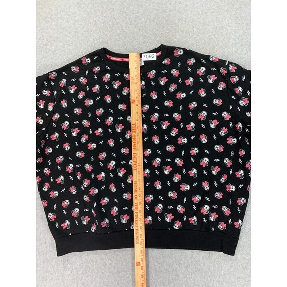 Disney Minnie Mouse Logo Crew Sweatshirt (Women's XXL) Black - Picture 9 of 12